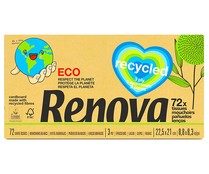 Pañuelos de celulosa reciclados de triple capa RENOVA Recycled 72 uds.