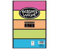 Folios de 5 colores flúor Din A4 80g, 100 hojas (20 hojas por color) OCEAN'S WAVE.