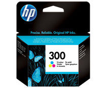 Cartucho de tinta original HP 300 CC643EE, tricolor.