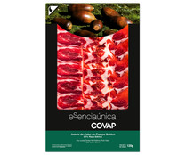Jamón de cebo de campo ibérico (50% raza iberica), cortado en finas lonchas COVAP Esenciaúnica 120 g.