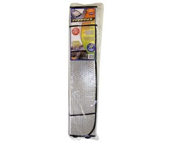 Parasol aluminizado plegable con cortina térmica reflectora y medida de 145x70 centímetros ROLMOVIL. Parasol aluminizado plegable con cortina térmica reflectora y medida de 145x70 centímetros ROLMOVIL.