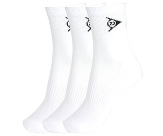 Pack de 3 pares de calcetines tobilleros DUNLOP Running, color blanco, talla 43/46. Pack de 3 pares de calcetines tobilleros DUNLOP Running, color blanco, talla 43/46.