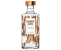 Vodka blanco hechoi a mano, elaborado y embotellado en Suecia ABSOLUT Elix botella de 70 cl.