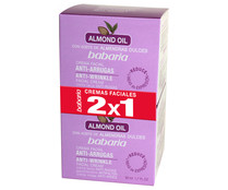 Crema facial de noche con aceite de almendras dulces y acción anti arrugas BABARIA 2 x 50 ml.