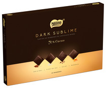 Surtido de bombones chocolate negro, 70 % cacao NESTLÉ DARK SUBLIME 288 g.
