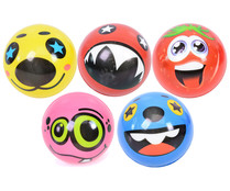 Mi loca pelota de 10cm., varios diseños emojis, ONE TWO FUN ALCAMPO.