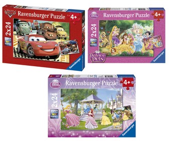 Surtido de puzzles de licencias de 24 piezas, 2 puzzles en cada caja RAVENSBURGER. Surtido de puzzles de licencias de 24 piezas, 2 puzzles en cada caja RAVENSBURGER.