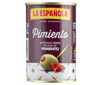 Aceitunas verdes rellenas de pimiento LA ESPAÑOLA lata de 130 g.