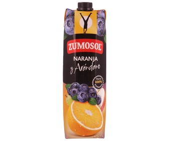 Zumo exprimido de naranja y arándano brick de 1 litro Zumo exprimido de naranja y arándano brick de 1 litro
