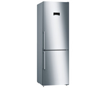 Frigorífico combi BOSCH KGN36XIEP NO FROST, clasificación energética: E, H: 186cm, A: 60cm, F: 66cm, capacidad total: 324L.