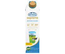 Leche semidesnatada de vaca, ultrafiltrada y sin lactosa CENTRAL LECHERA ASTURIANA Suprema 1 l.