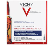 Tratamiento facial de noche con acción antimanchas, en ampollas monodosis VICHY Liftactivspecialist 10 x 2 ml.