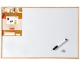 Pizarra mágnetica de color blanco, con marco de madera y medidas 60 x 40 cm PRODUCTO ALCAMPO.