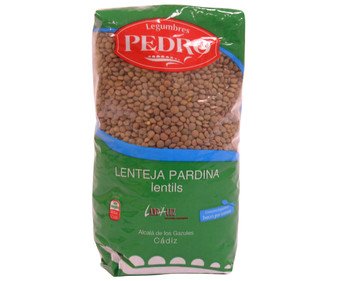 Lenteja Pardina PEDRO paquete de 1 kg. Lenteja Pardina PEDRO paquete de 1 kg.