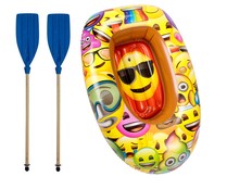 Barca hinchable Emoji 140cm + 2 remos, DEPORTES.