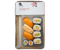 Bandeja con futomakis, nigiris y hosomakis SUSHITA 210 g.