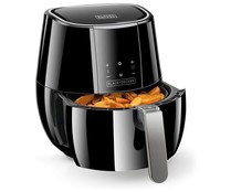 Freidora sin aceite BLACK + DECKER BXAF3500E, 1500W, capacidad 3L, temporizador, termostato 200°C.