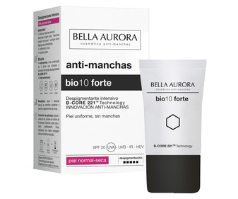 Crema despigmentante intensiva con FPS 20, para pieles normales a seca BELLA AURORA Bio 10 forte 20 ml. Crema despigmentante intensiva con FPS 20, para pieles normales a seca BELLA AURORA Bio 10 forte 20 ml.