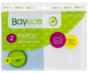 Bayetas de microfibra especial secavajillas BAYECO 2 uds. Bayetas de microfibra especial secavajillas BAYECO 2 uds.