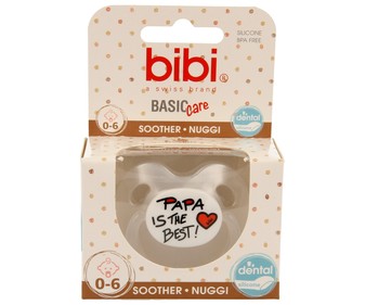 Chupete anatómico de silicona para bebés de 0 a 6 meses BIBI Basic care. Chupete anatómico de silicona para bebés de 0 a 6 meses BIBI Basic care.