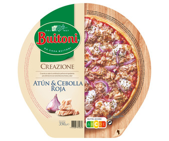 Pizza congelada de atún y cebolla roja BUITONI Creazione 350 g. Pizza congelada de atún y cebolla roja BUITONI Creazione 350 g.