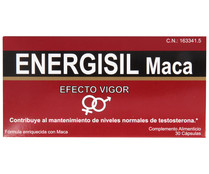 Complemento alimenticio que ayuda a mantener los niveles normales de testosterona ENERGISIL Maca 30 comprimidos.