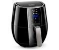 Freidora sin aceite BLACK + DECKER BXAF3500E, 1500W, capacidad 3L, temporizador, termostato 200°C.
