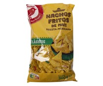 Tortillas chips sabor natural (nachos fritos de maíz) PRODUCTO ALCAMPO 300 g.