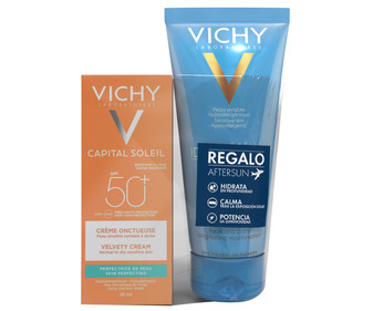 Protector solar facial con FPs 50+ (muy alto), para pieles secas, sensibles o normales VICHY Capital soleil 50 ml. Protector solar facial con FPs 50+ (muy alto), para pieles secas, sensibles o normales VICHY Capital soleil 50 ml.