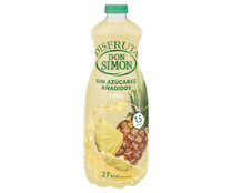 Néctar sin azúcar añadido de piña DON SIMON DISFRUTA botella de 1,5 l.