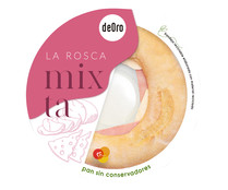 Rosca rellena de jamón cocido, queso fundido y salsa de tomate DEORO 480 g.