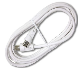 Cable coaxial prolongador tv 2.5m blanco, NINE&ONE. Cable coaxial prolongador tv 2.5m blanco, NINE&ONE.
