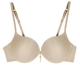 Sujetador con aros y copa de relleno push-up SELENE Raquel, color tierra, talla 95B Sujetador con aros y copa de relleno push-up SELENE Raquel, color tierra, talla 95B