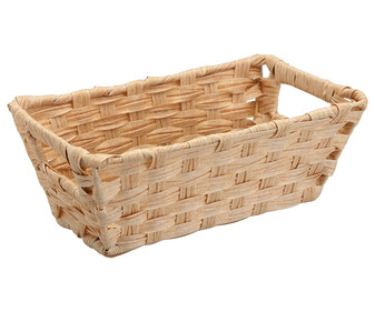 Cesta con asas de color natural, 29x17x11,5 cm, VERSA. Cesta con asas de color natural, 29x17x11,5 cm, VERSA.