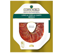 Lomo de cebo de campo ibérico (50% raza ibérica), cortado en lonchas CORTE NOBLE de Argal 75 g.