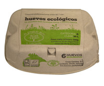Huevos frescos ecológicos Clase M-L Categoría A LA GRANJA DE SAURI 6 uds.