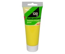 Tubo de 120 mm de pintura acrílica de color amarillo PRODUCTO ALCAMPO.