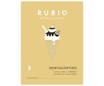 Operaciones 5, sumar, restar, multiplicar y dividir por varias cifras, 9-11 años RUBIO.