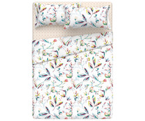 Juego de sábanas para cama de 150cm. 100% algodón 144 hilos, ACTUEL.