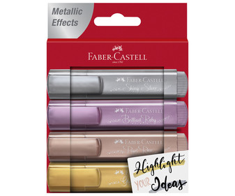 Estuche 4 uds marcadores metalicos, FABER-CASTELL. Estuche 4 uds marcadores metalicos, FABER-CASTELL.