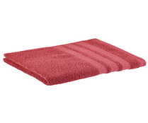 Toalla lisa de tocador, 100% algodón, densidad de 500g/m², color rosa, ACTUEL.