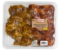 Bandeja con alitas de pollo con adobo rojo y al estilo andaluz (marinado amarillo) EMCESA 1 kg.