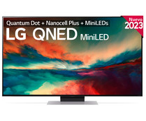 Televisión 139,7 cm (55") QNED MiniLED LG 55QNED866RE 4K, HDR, SMART TV, WIFI, BLUETOOTH, TDT T2, USB reproductor y grabador, 4HDMI, 100HZ.