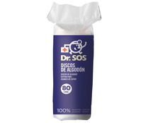 Discos de algodón hidrófilo desmaquillante DR. SOS 80 uds.