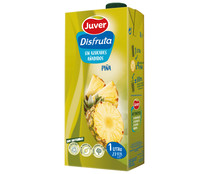 Néctar de piña, sin azúcares añadidos JUVER DISFRUTA brick de 1 l.