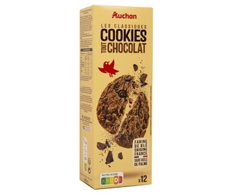 Galletas con pepitas de chocolate PRODUCTO ALCAMPO 200 g. Galletas con pepitas de chocolate PRODUCTO ALCAMPO 200 g.