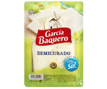 Queso semicurado en lonchas reducido en sal GARCÍA BAQUERO 150 g.