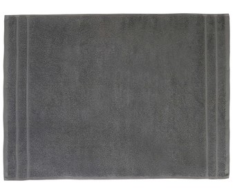 Alfombra de baño 100% algodón color gris oscuro, densidad de 1000g/m², 50x70 cm. ACTUEL.