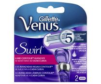 Recambio de cuchillas para maquinillas VENUS Swirl de Gillette 2 uds Recambio de cuchillas para maquinillas VENUS Swirl de Gillette 2 uds