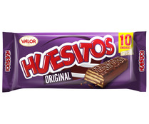Barritas de barquillo cubierto de chocolate HUESITOS 10 uds. 200 g.